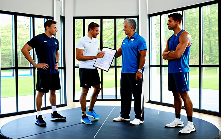 스포츠의학 실무와 이론의 차이점 - **Prompt 1: The Synthesis of Science and Practice in Sports Medicine**
    "A visually striking comp...