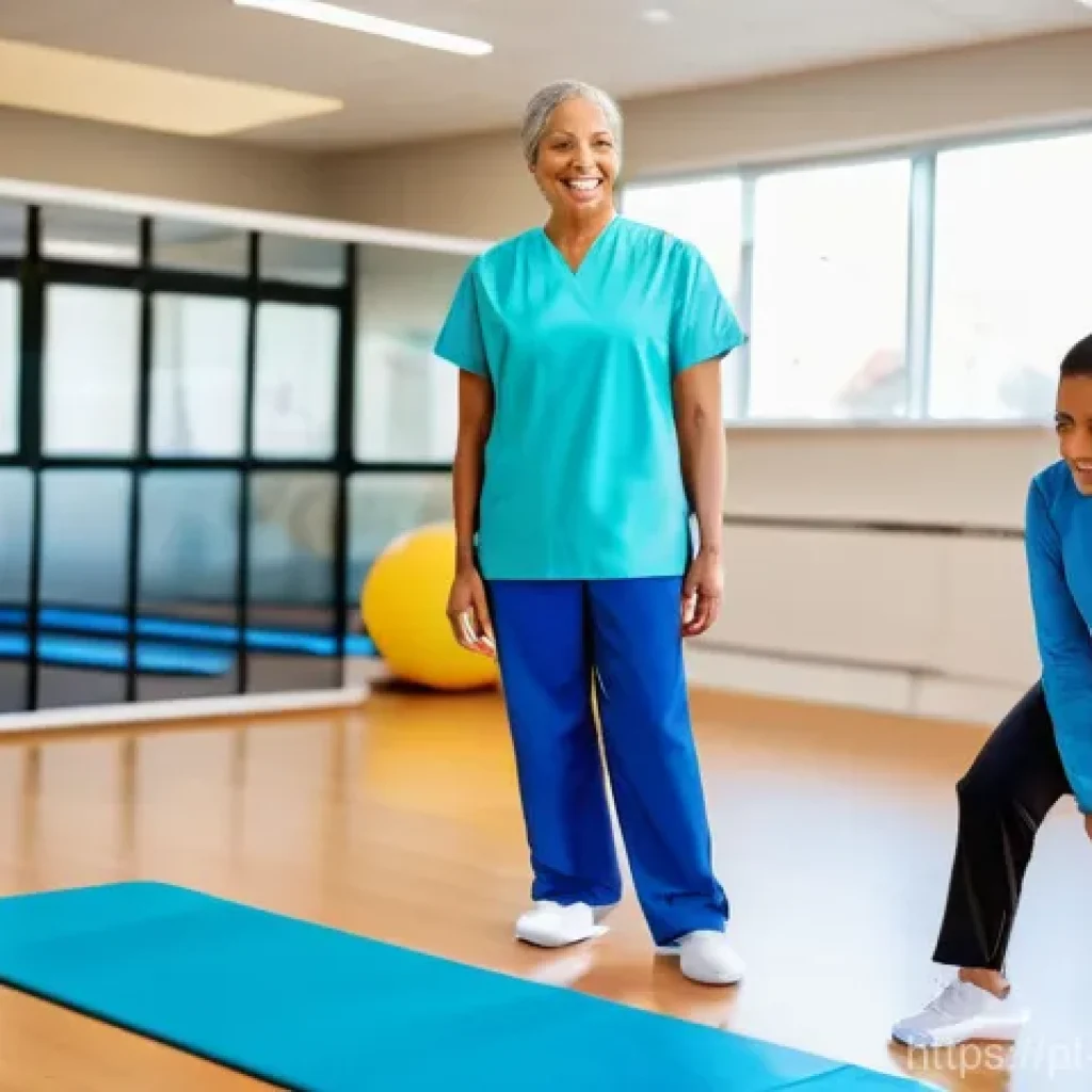 스포츠의학 전문가 업무의 변화 - **Image Prompt: Inclusive Movement for Health and Prevention**
    "A vibrant, brightly lit indoor s...